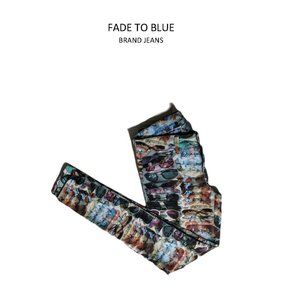 Fade to Blue Sunglass pattern Super Skinny Jeans Size 27